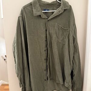 George Khaki Green Corduroy Shirt